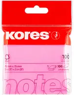 Kores Note adhésive "NEON", 75 x 75 mm, uni, vert fluo