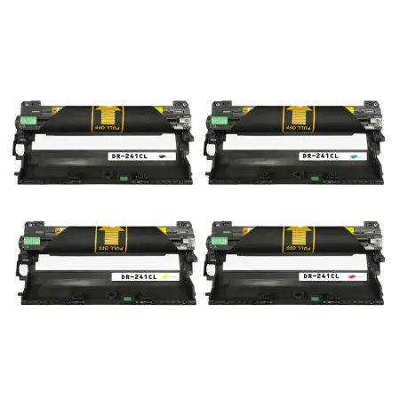 NEUTRE PACK 4 TAMBOURS COMPATIBLES BROTHER 245/241-REMPLACE DR241CL BK/C/M/Y