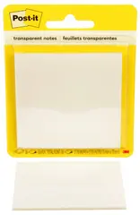 Post-it Bloc-notes transparent notes, 73 x 73 mm, incolore