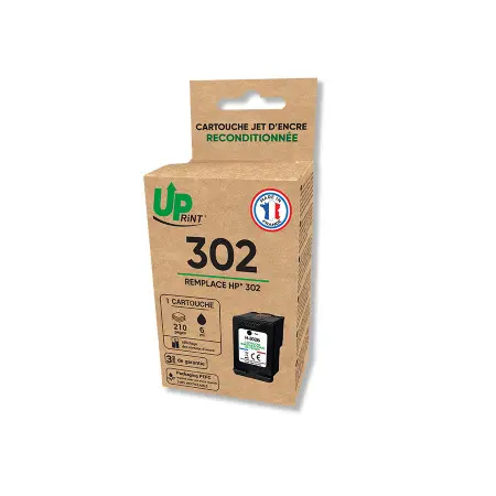 UPRINT MIF CARTOUCHE REMANUFACTUREE HP 302-REMPLACE F6U66AE BLACK