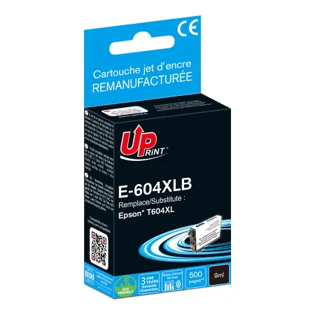 UPRINT CARTOUCHE REMANUFACTUREE EPSON 604XL-REMPLACE T10H140 BLACK