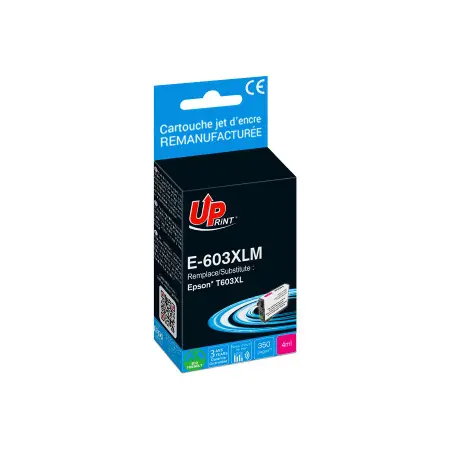 UPRINT CARTOUCHE REMANUFACTUREE EPSON 603XL-REMPLACE T03A340 MAGENTA