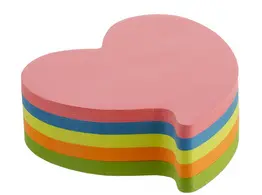 Kores Bloc-note "Coeur", 250 feuilles, 5 couleurs