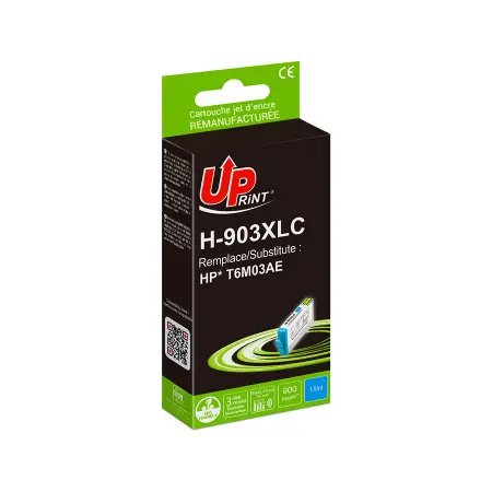 UPRINT CARTOUCHE REMANUFACTUREE HP 903XL SMJ-REMPLACE T6M03AE CYAN