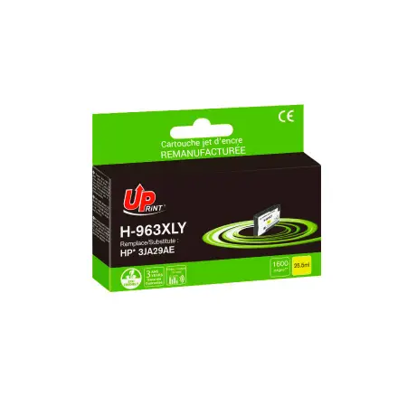 UPRINT CARTOUCHE REMANUFACTUREE HP 963XL SMJ-REMPLACE 3JA29AE YELLOW