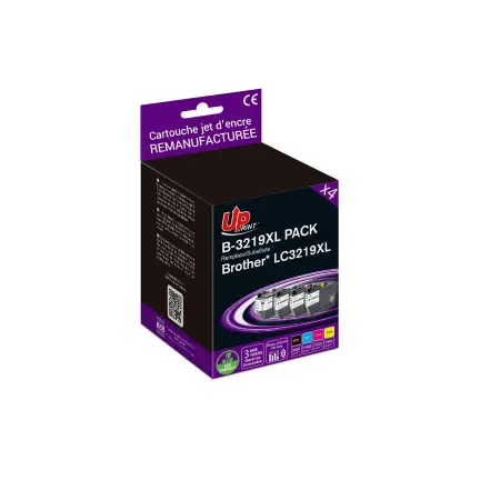 UPRINT PACK 4 CARTOUCHES REMANUFACTUREES BROTHER 3219XL-LC3219XLVAL BK/C/M/Y