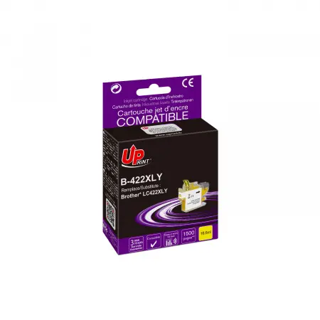 UPRINT CARTOUCHE COMPATIBLE BROTHER 422XL-REMPLACE LC422XL YELLOW
