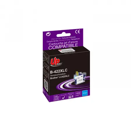 UPRINT CARTOUCHE COMPATIBLE BROTHER 422XL-REMPLACE LC422XL CYAN
