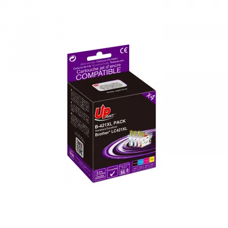 UPRINT PACK 4 CARTOUCHES COMPATIBLES BROTHER 421XL-REMPLACE LC421XLVAL BK/C/M/Y
