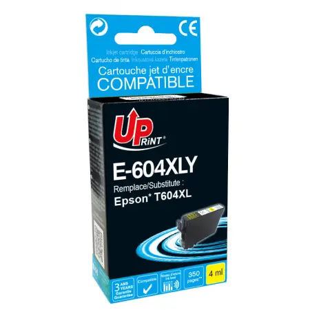 UPRINT CARTOUCHE COMPATIBLE EPSON 604XL-REMPLACE T10H440 YELLOW