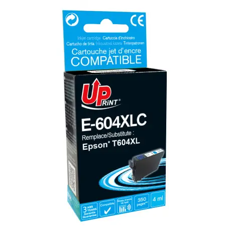 UPRINT CARTOUCHE COMPATIBLE EPSON 604XL-REMPLACE T10H240 CYAN