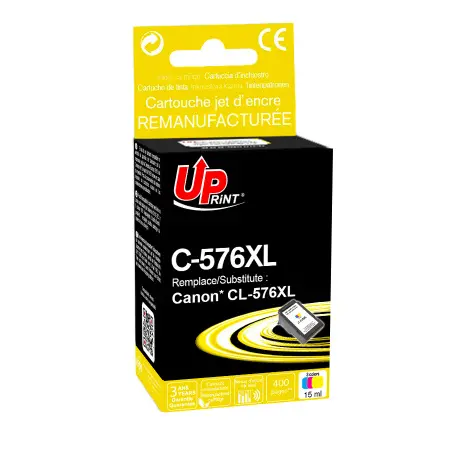 UPRINT CARTOUCHE REMANUFACTUREE CANON 576XL-REMPLACE CL576XL 3CL
