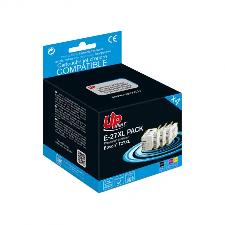 UPRINT PACK 4 CARTOUCHES COMPATIBLES EPSON 27XL-REMPLACE T271 BK/C/M/Y