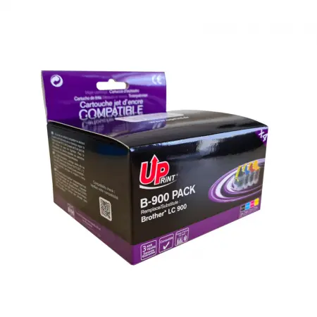 UPRINT PACK 4 CARTOUCHES COMPATIBLES BROTHER 900-REMPLACE LC900 BK/C/M/Y