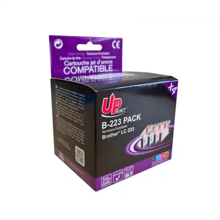 UPRINT PACK 4 CARTOUCHES COMPATIBLES BROTHER 223 CHIP V3-LC223VAL BK/C/M/Y