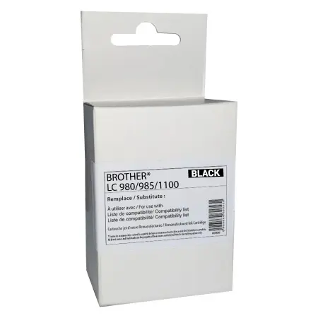 NEUTRE CARTOUCHE COMPATIBLE BROTHER 980/985/1100-REMPLACE LC980/985/1100 BLACK
