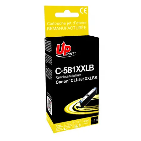 UPRINT CARTOUCHE REMANUFACTUREE CANON 581XXL-REMPLACE CLI581XXL BLACK