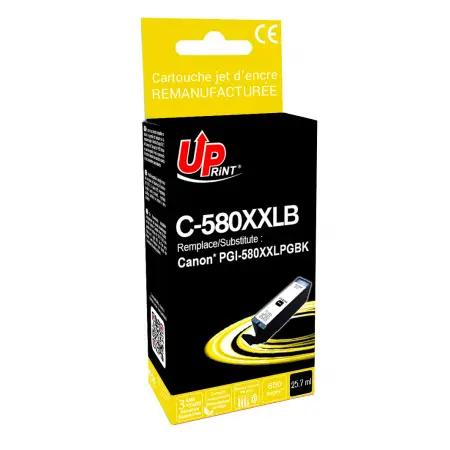UPRINT CARTOUCHE REMANUFACTUREE CANON 580XXL-REMPLACE PG580XXL BLACK