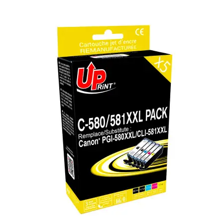 UPRINT PACK 5 CART. REMA. CANON 580XXL/581XXL- PGI580XXL/CLI581XXL BK/PBK/C/M/Y