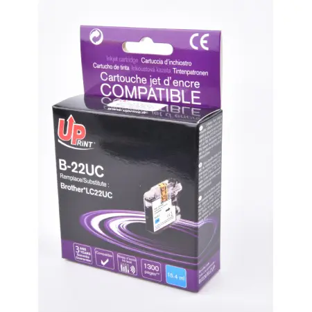 UPRINT CARTOUCHE COMPATIBLE BROTHER 22U-REMPLACE LC22U CYAN