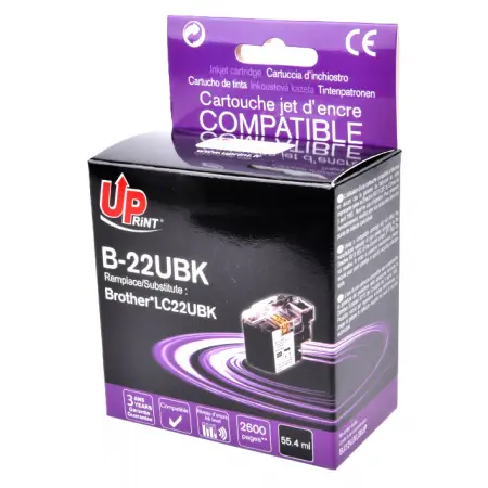 UPRINT CARTOUCHE COMPATIBLE BROTHER 22U-REMPLACE LC22U BLACK