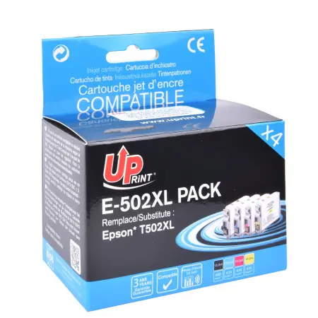 UPRINT PACK 4 CARTOUCHES COMPATIBLES EPSON 502XL-REMPLACE T02W640 BK/C/M/Y