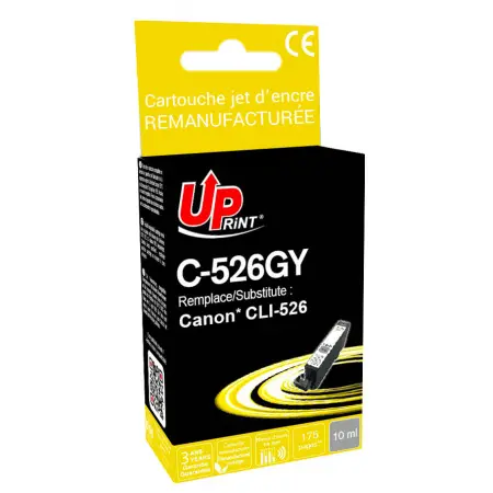 UPRINT CARTOUCHE REMANUFACTUREE CANON 526-REMPLACE CLI526 GREY