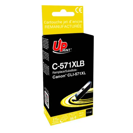 UPRINT CARTOUCHE REMANUFACTUREE CANON 571XL-REMPLACE CLI571XL BLACK