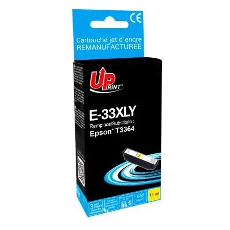 UPRINT CARTOUCHE REMANUFACTUREE 33XL-REMPLACE T336440 YELLOW
