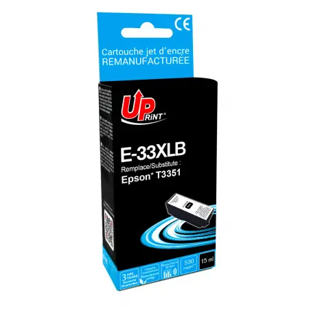 UPRINT CARTOUCHE REMANUFACTUREE 33XL-REMPLACE T335140 BLACK