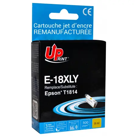 UPRINT CARTOUCHE REMANUFACTUREE EPSON 18XL-REMPLACE T181440 YELLOW