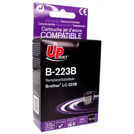 UPRINT CARTOUCHE COMPATIBLE BROTHER 223 CHIP V3-REMPLACE LC223 BLACK