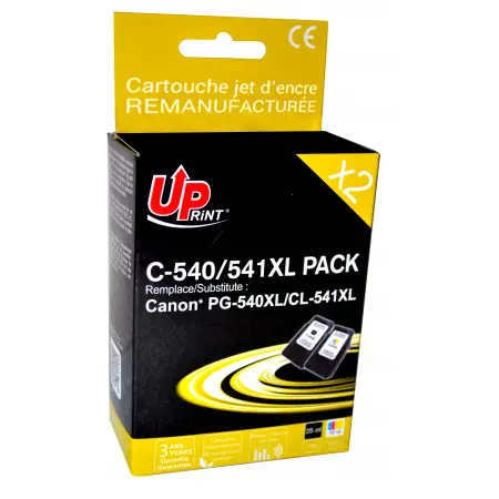 UPRINT PACK 2 CARTOUCHES REMA. CANON 540XL/541XL-PG540XL/CL541XL BK/3CL