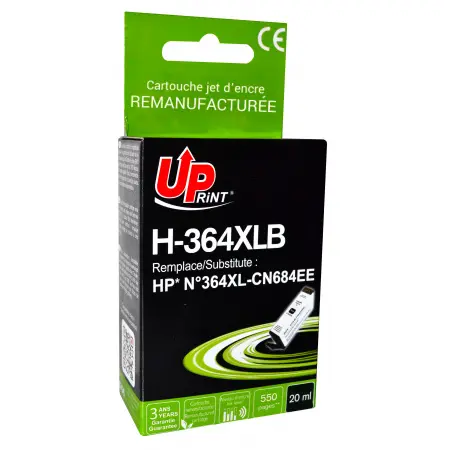UPRINT CARTOUCHE REMANUFACTUREE HP 364XL-REMPLACE CN684 BLACK