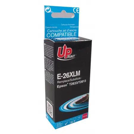 UPRINT CARTOUCHE COMPATIBLE EPSON 26XL-REMPLACE T263340 MAGENTA