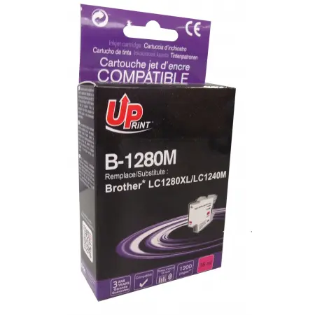 UPRINT CARTOUCHE COMPATIBLE BROTHER 1280XL-REMPLACE LC1280XL/1240/1220 MAGENTA