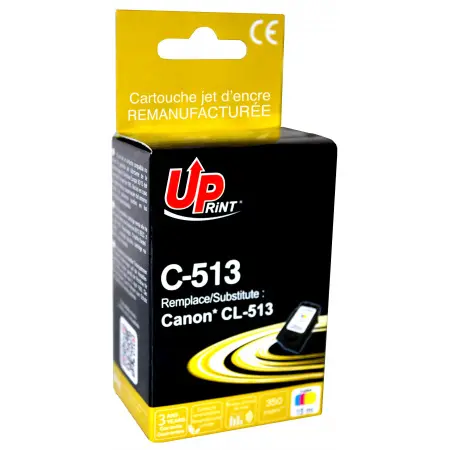 UPRINT CARTOUCHE REMANUFACTUREE CANON 513-REMPLACE CL513 3CL