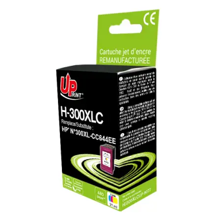 UPRINT CARTOUCHE REMANUFACTUREE HP 300XL-REMPLACE CC644EE 3CL