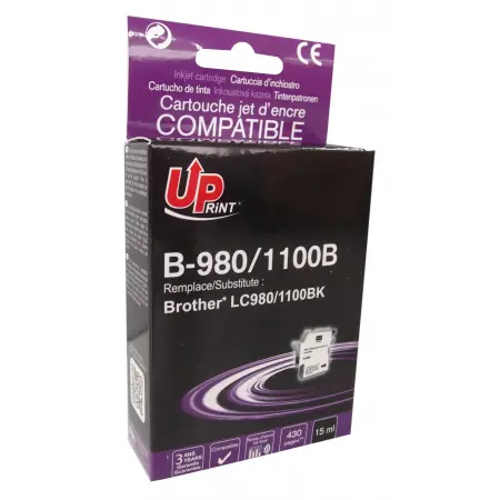 UPRINT CARTOUCHE COMPATIBLE BROTHER 980/1100-REMPLACE LC980/1100 BLACK
