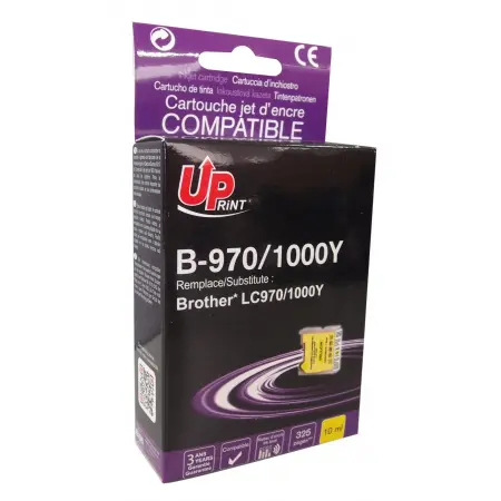 UPRINT CARTOUCHE COMPATIBLE BROTHER 970/1000-REMPLACE LC970/1000 YELLOW