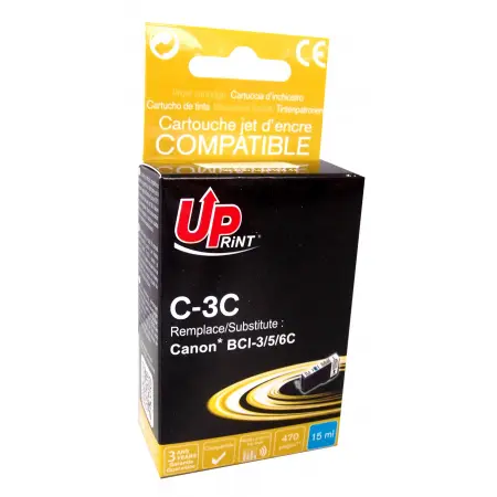 UPRINT CARTOUCHE COMPATIBLE CANON 3/5/6-REMPLACE BCI3/BCI5/BCI6 CYAN#