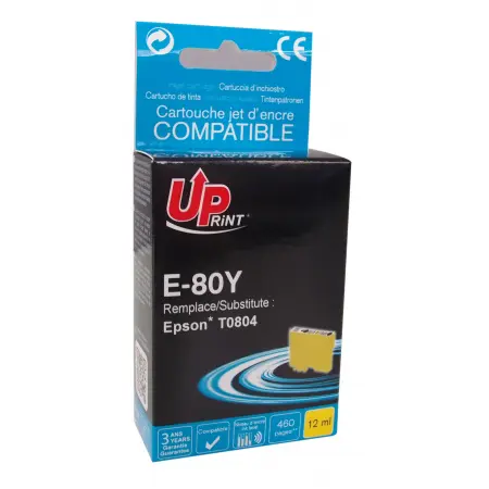 UPRINT CARTOUCHE COMPATIBLE EPSON 80-REMPLACE T080440 YELLOW