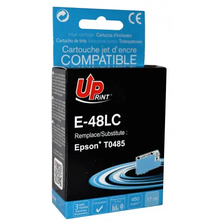 UPRINT CARTOUCHE COMPATIBLE EPSON 48-REMPLACE T048540 LIGHT CYAN#