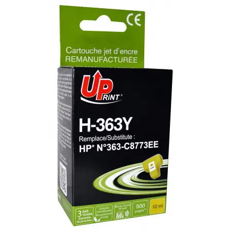 UPRINT CARTOUCHE REMANUFACTUREE HP 363-REMPLACE C8773E YELLOW