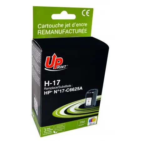 UPRINT CARTOUCHE REMANUFACTUREE HP 17-REMPLACE C6625D 3CL#