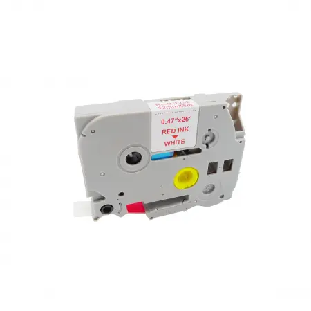 NEUTRE RUBAN COMPATIBLE BROTHER 232-REMPLACE TZE232 RED ON WHITE