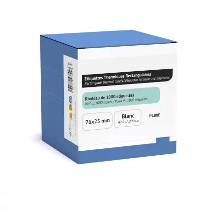 NEUTRE ROULEAU POUR IMP.PL80E 1000 ETIQ.ADHESIVES 76X25MM-BLANC