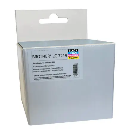 NEUTRE PACK 4 CARTOUCHES COMPATIBLES BROTHER 3219XL-REMPLACE LC3219XL BK/C/M/Y