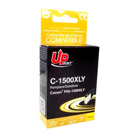 UPRINT CARTOUCHE COMPATIBLE CANON 1500XL-REMPLACE PGI1500XL YELLOW