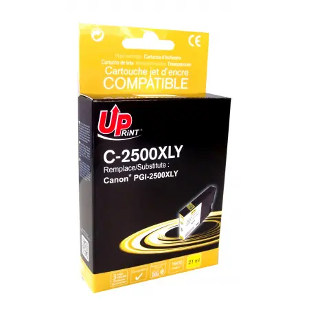 UPRINT CARTOUCHE COMPATIBLE CANON 2500XL-REMPLACE PGI2500XL YELLOW